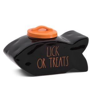 Rae Dunn Licks or Treats Fish Shaped Container
